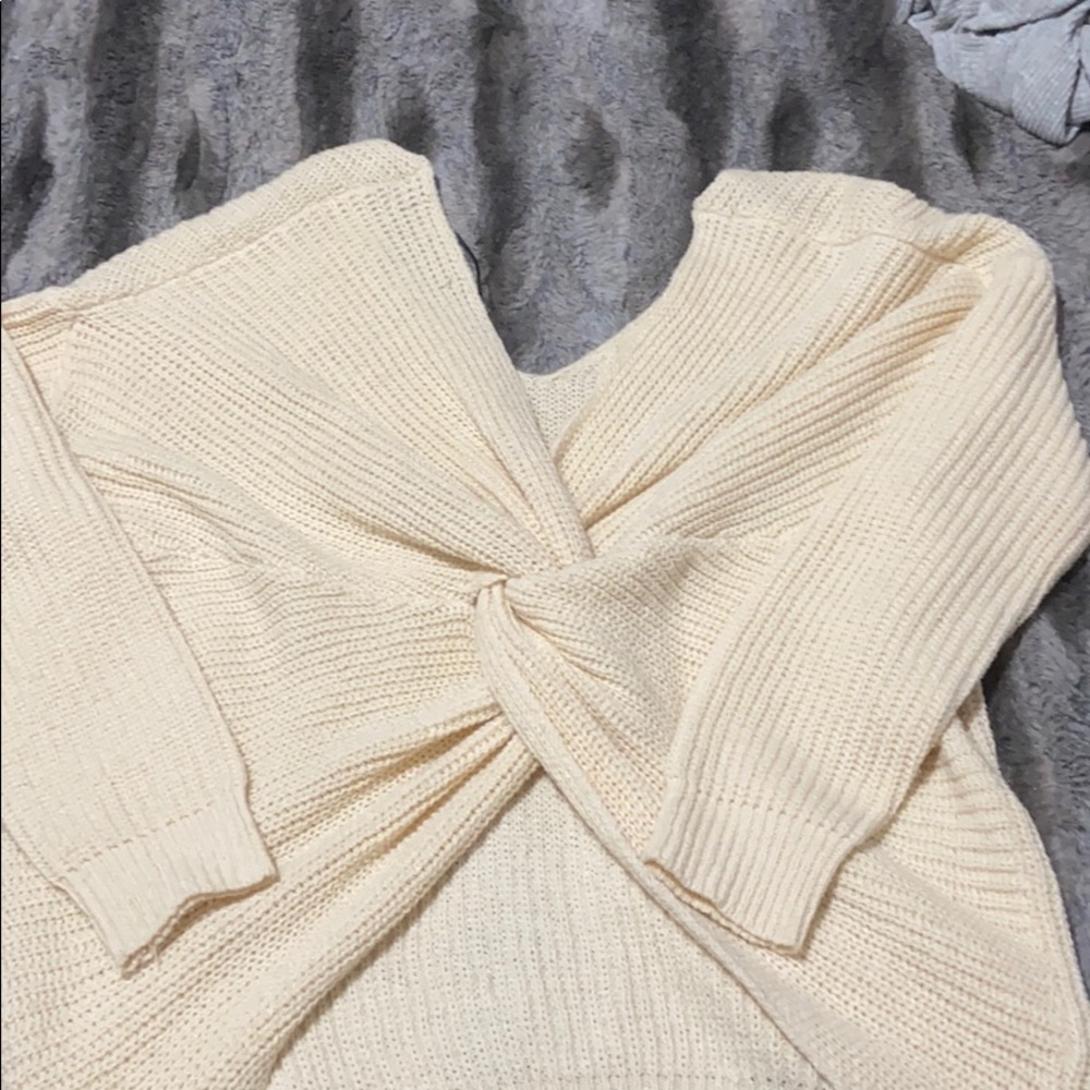 Twist back sweater